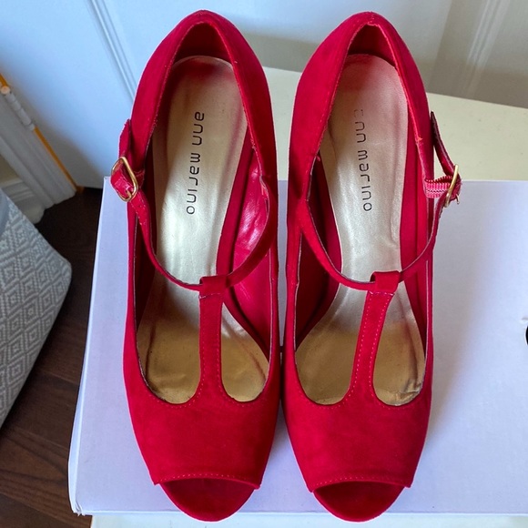 Peep toe high heel Mary Janes size 9.5 - Picture 3 of 7